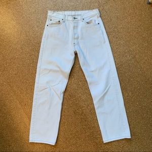 Vintage Levi’s 501, white with contrast stitching, size 28
